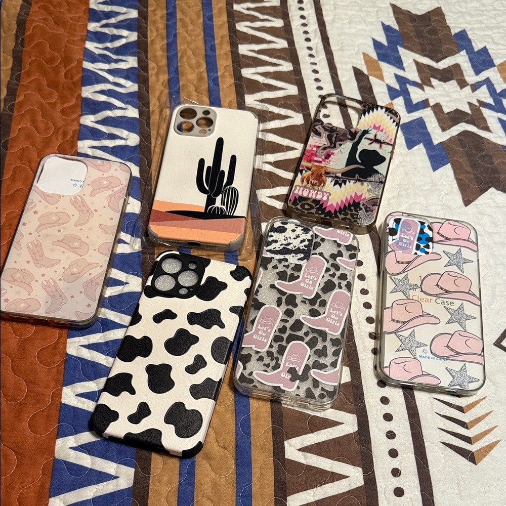 Clear Decorative Phone Case with Pink Cowboy Hat Design